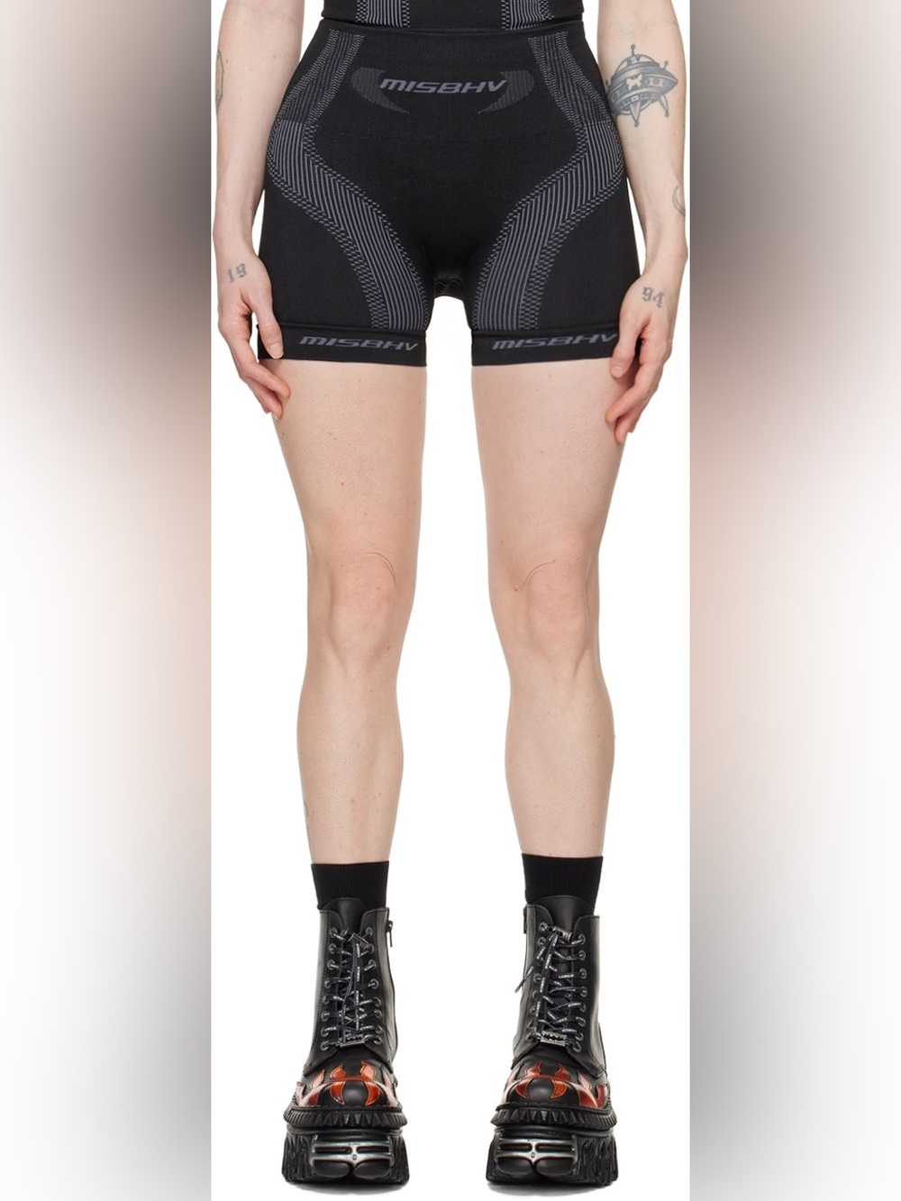 MISBHV Black Jacquard Sport Shorts